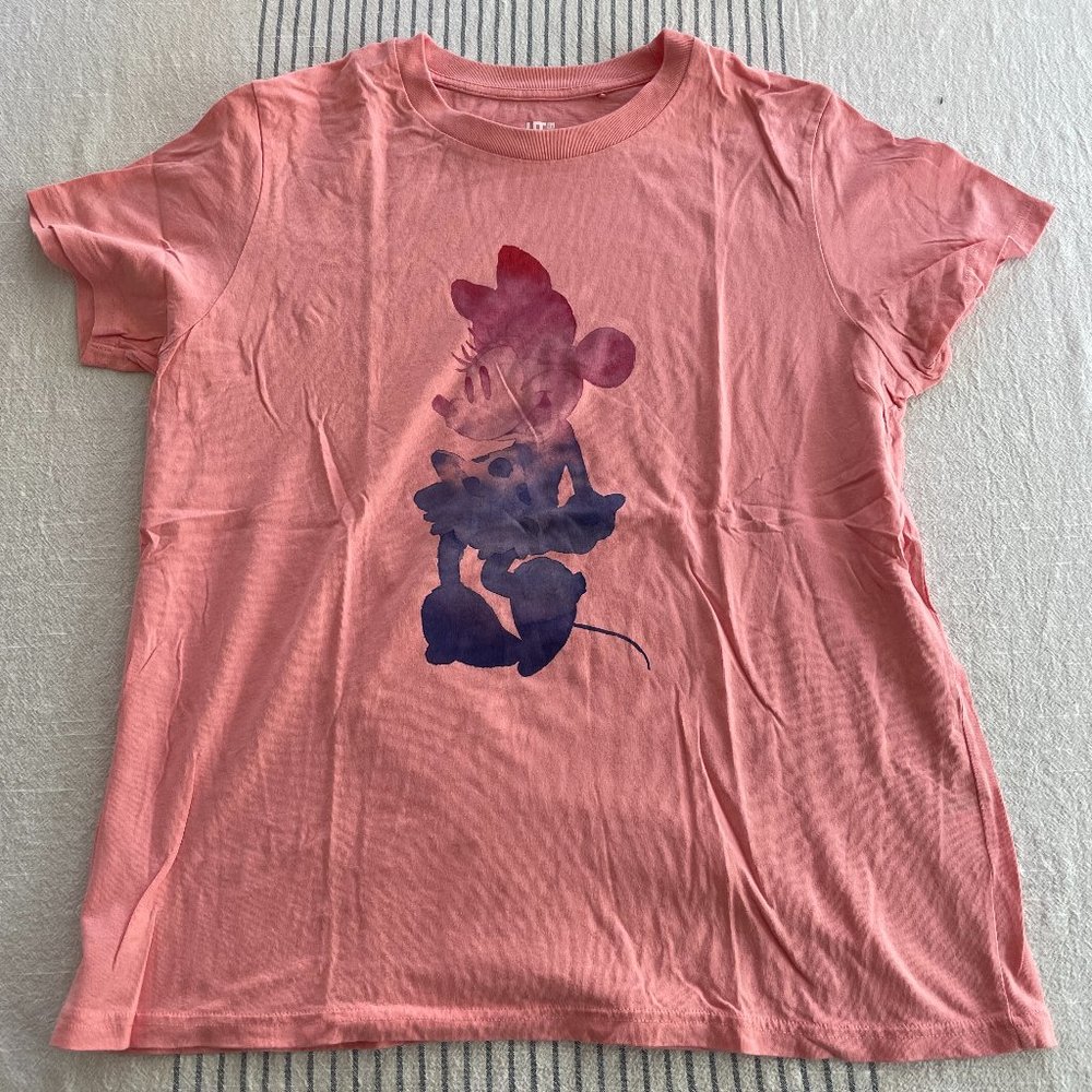 UNIQLO Women's Pink and Purple T-shirt Minnie XL